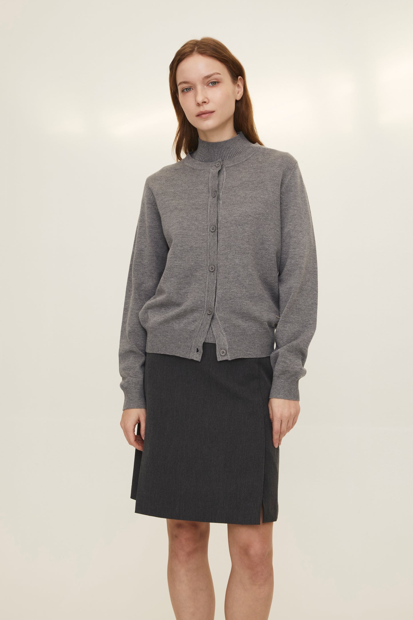Basic cashmere-blend cardigan