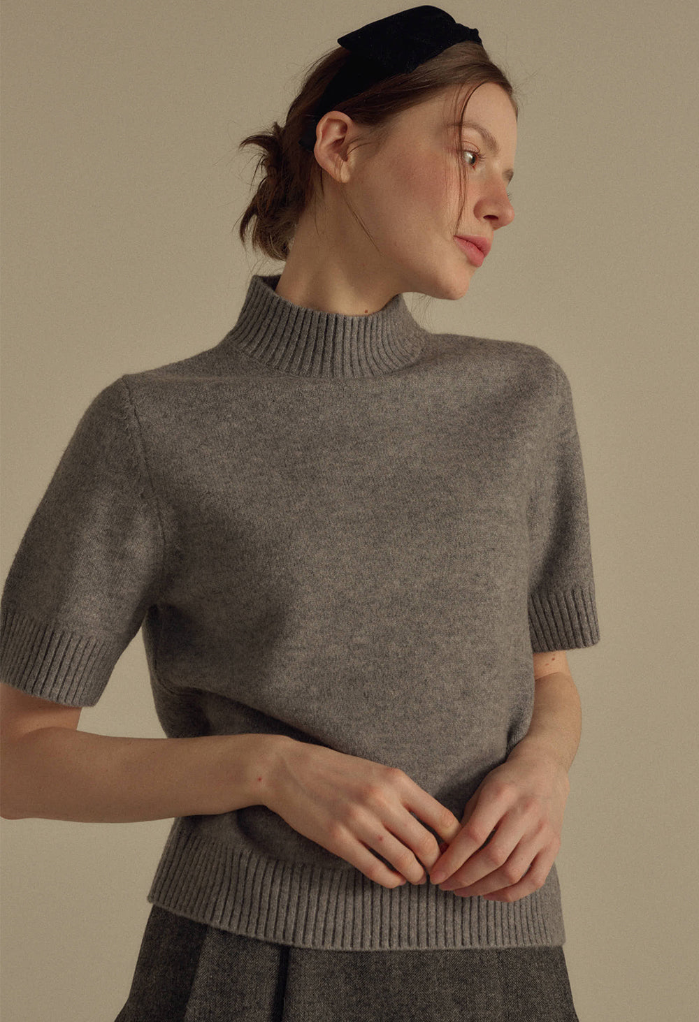 Vanilla basic wool half sleeve knit (WINTER)