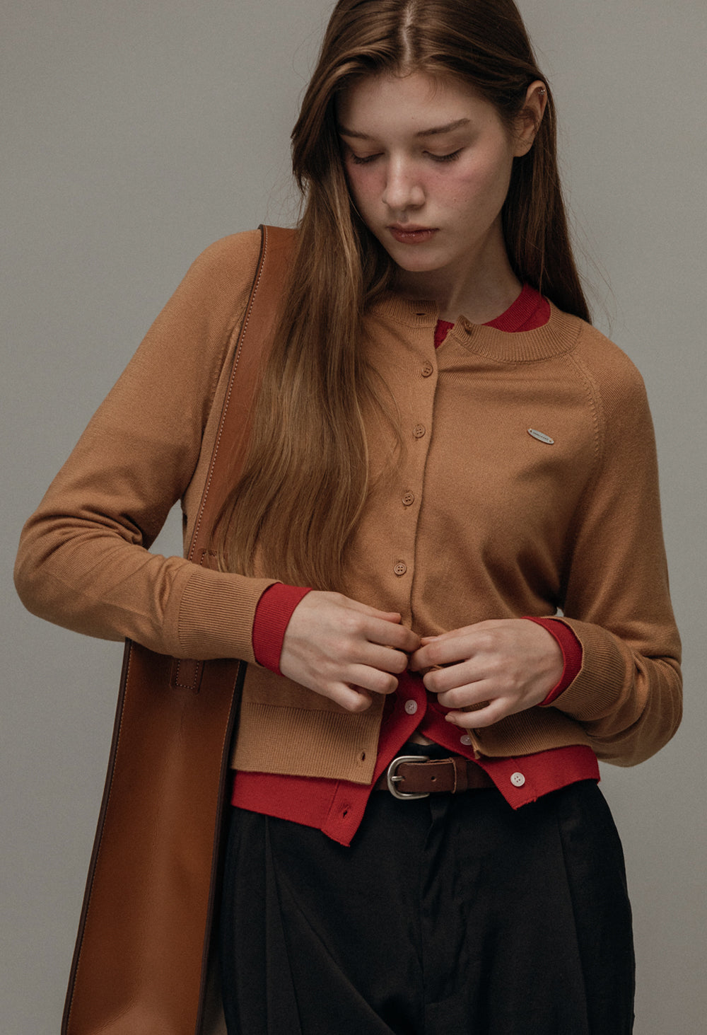 Editor basic wool knit cardigan