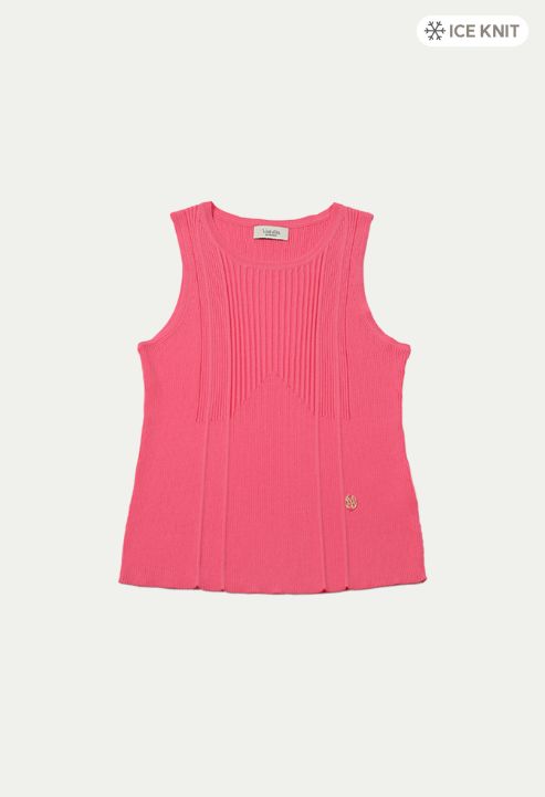 Sunkist knit iced sleeveless knit
