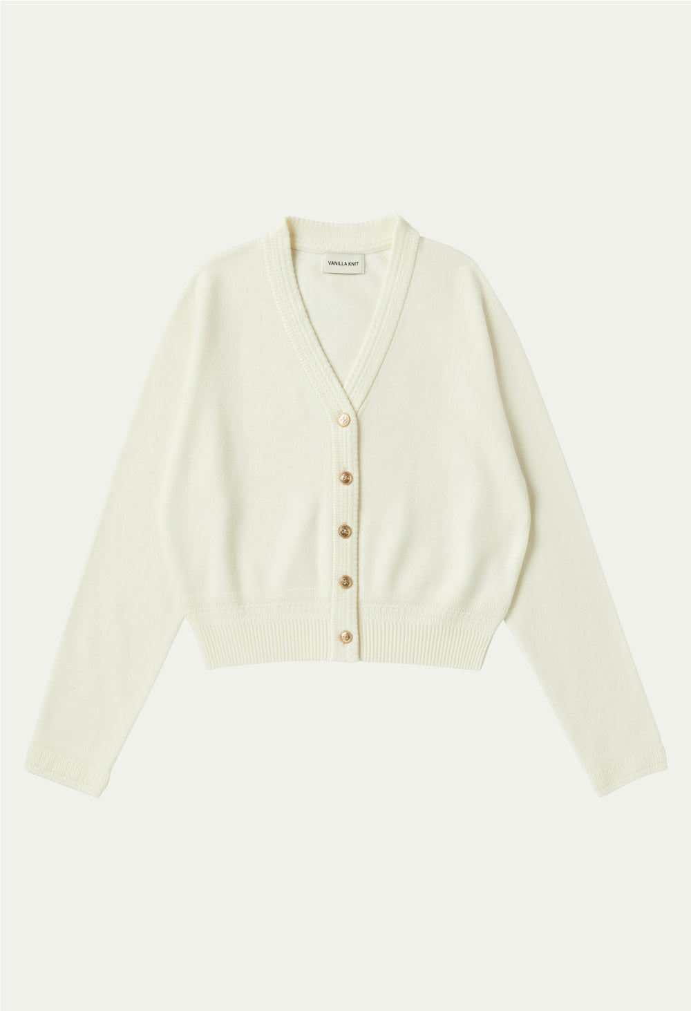 Grandma gold button cashmere cardigan