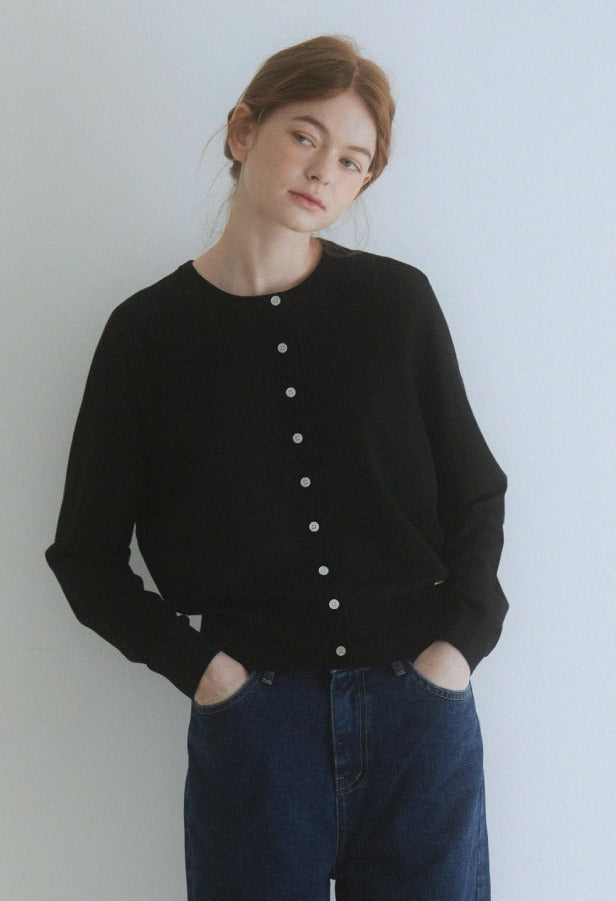 Loose Fit Spring Basic Knit Cardigan