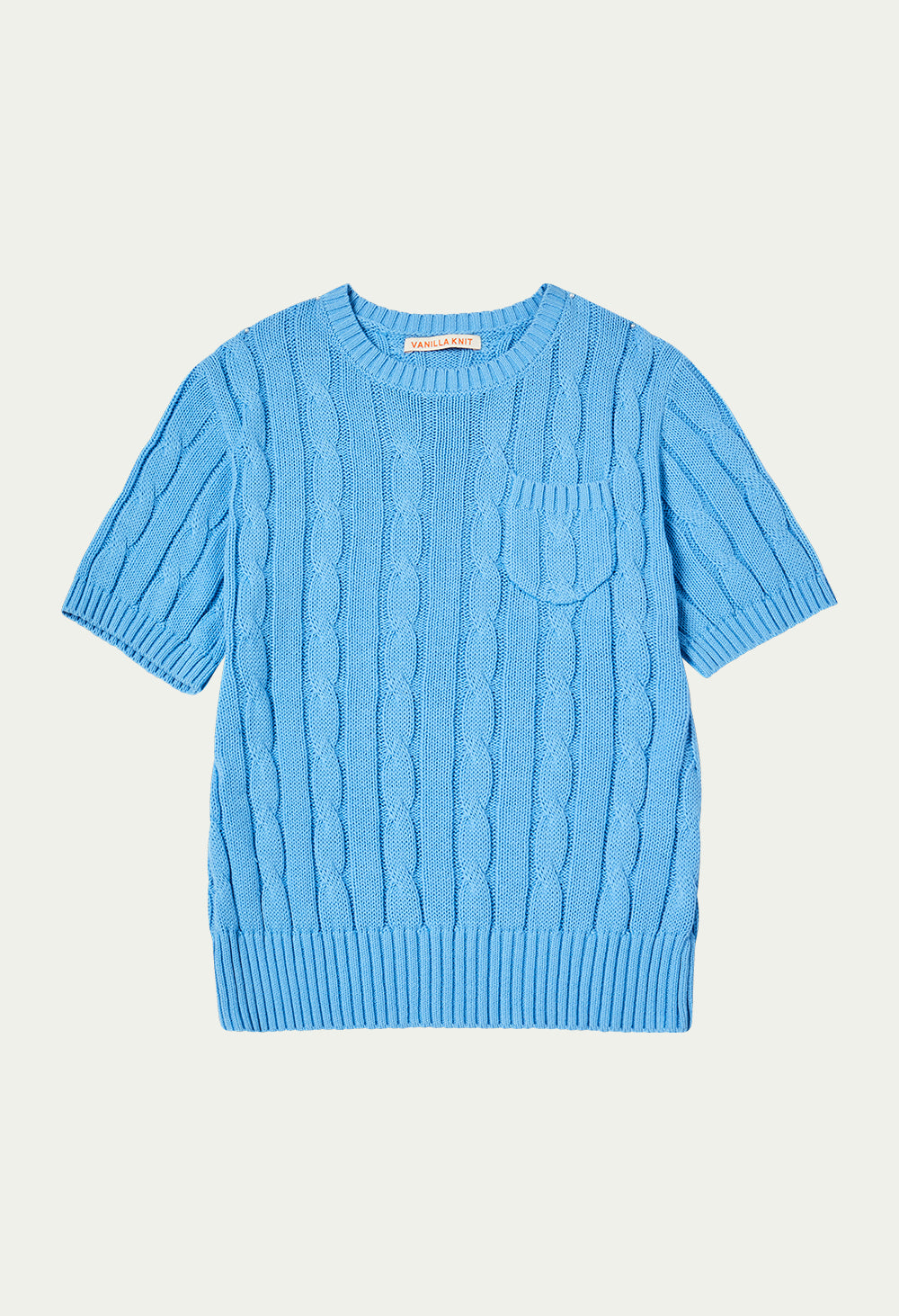 Chilling cable pocket cotton sleeve knit