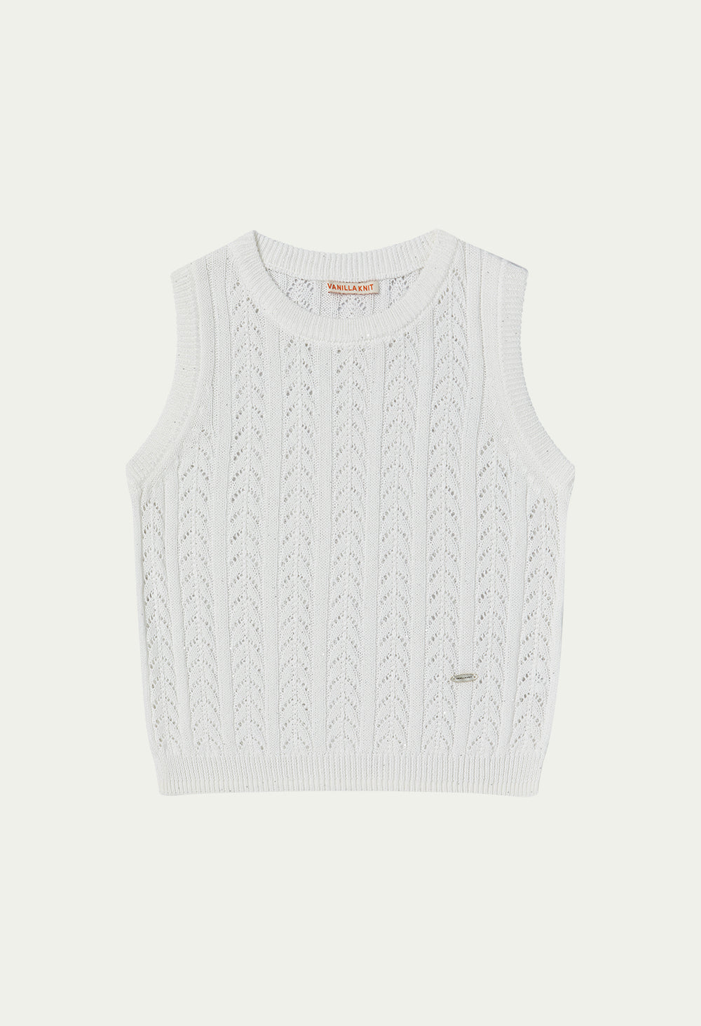 Tropical cable sleeveless knit