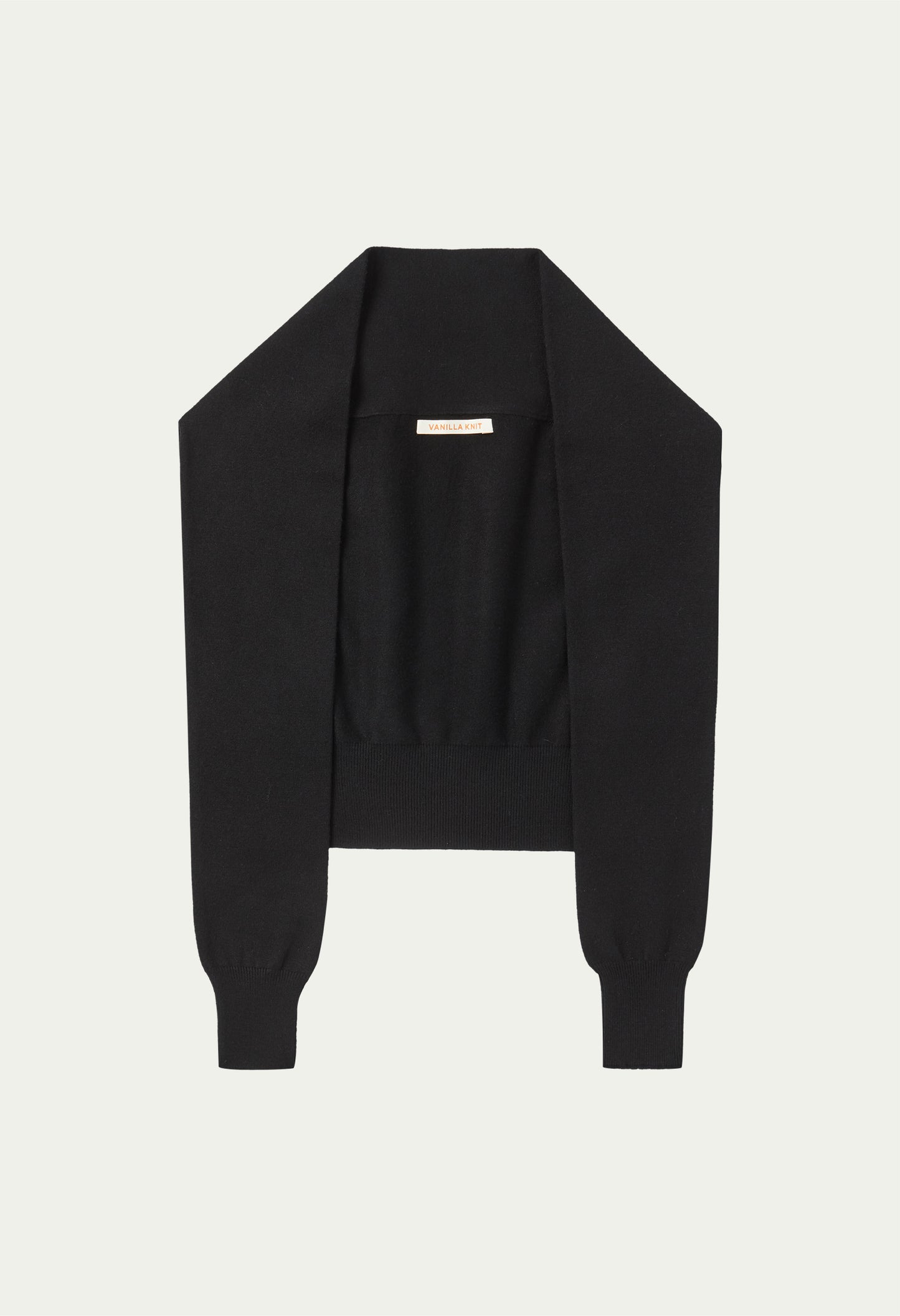 Basic cashmere-blend shawl / BLACK