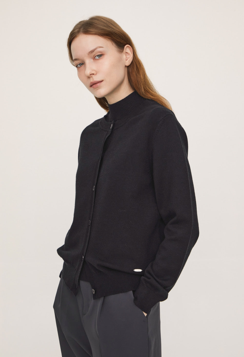 Basic cashmere-blend cardigan / 2 size