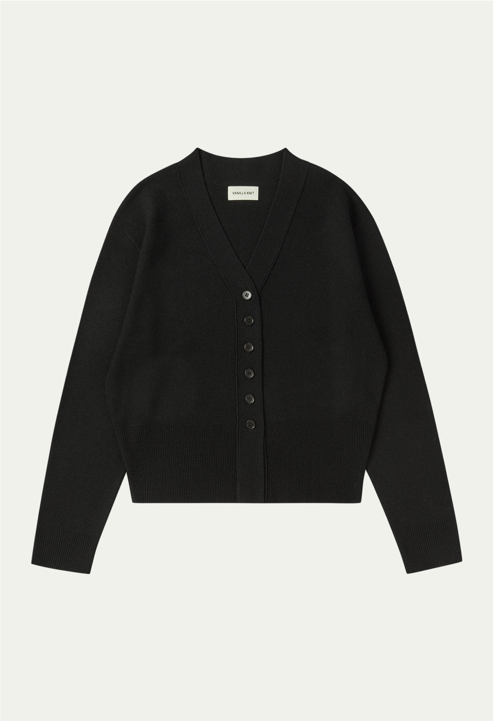 Volume silhouette wool knit cardigan