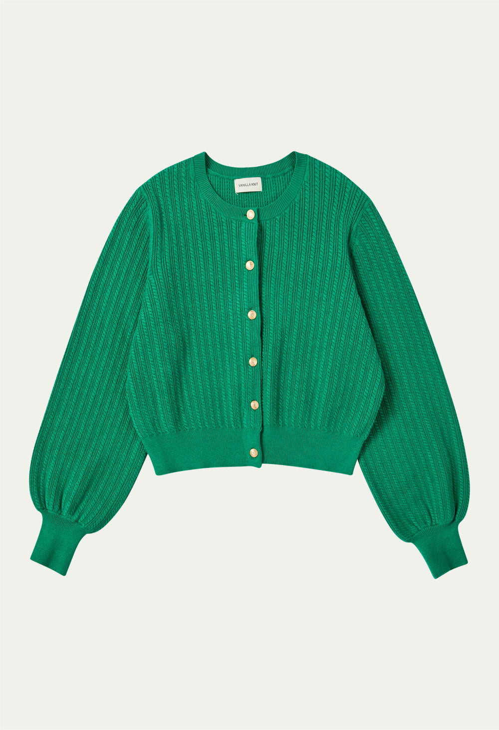 Chris gold button cashmere knit cardigan