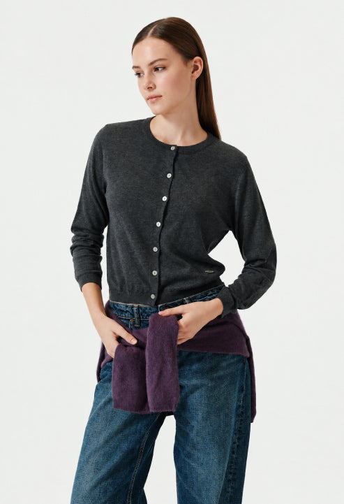 Autumn Basic Wool Knit Cardigan