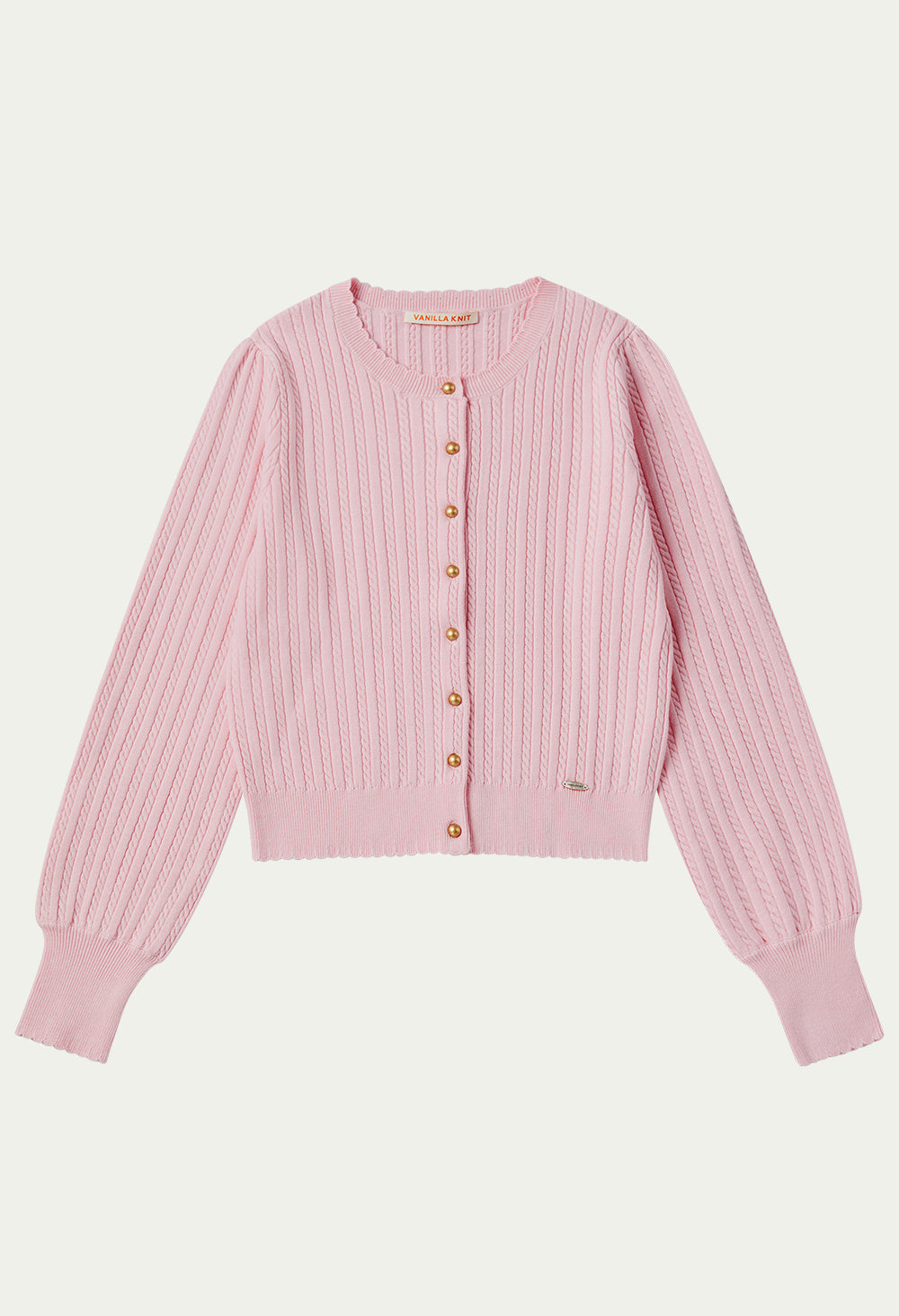 Moon gold button cable knit cardigan