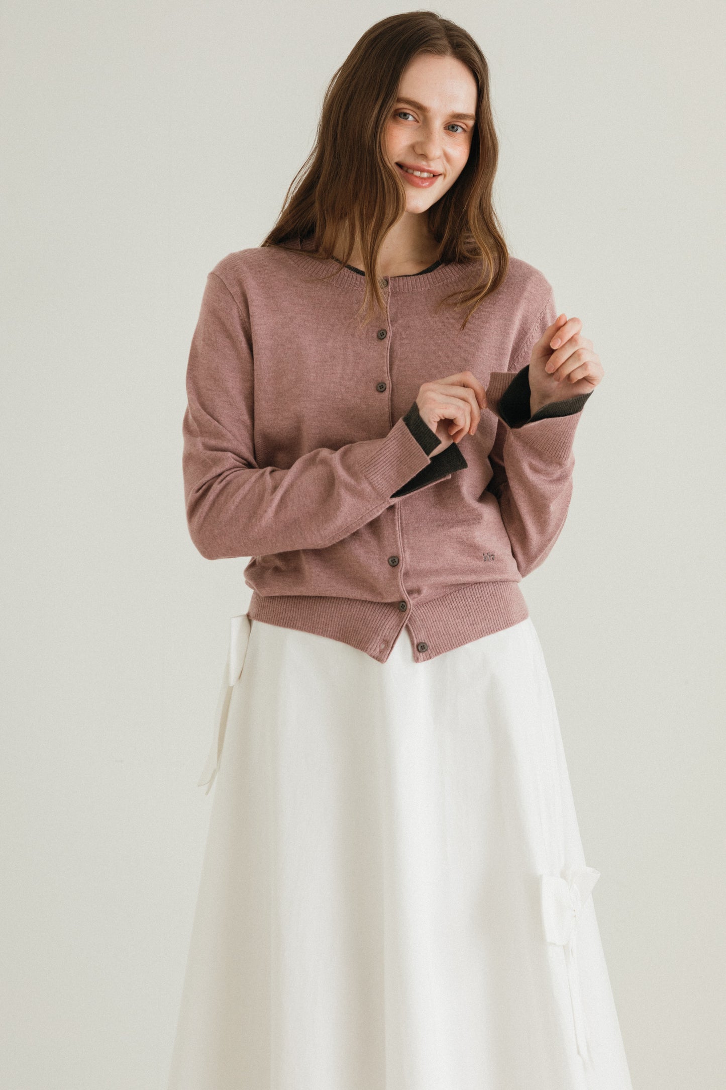 Oasis layered knit cardigan