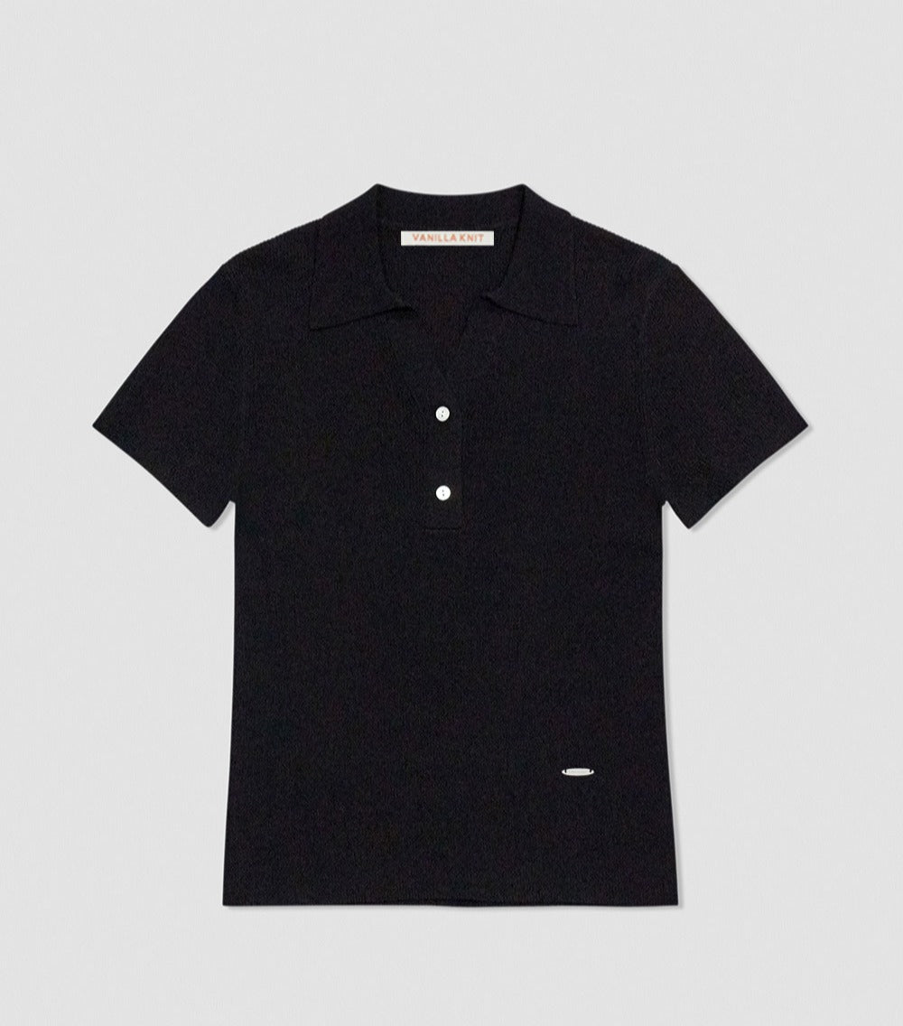 Betty collar short sleeve ice knit