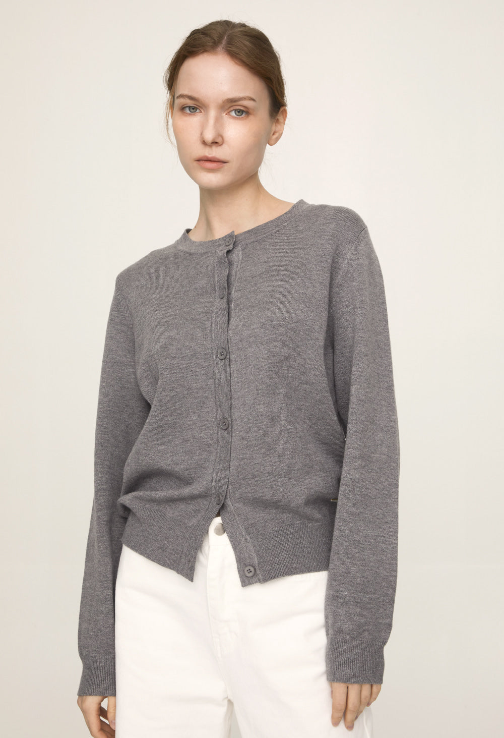 Basic cashmere-blend cardigan / 2 size