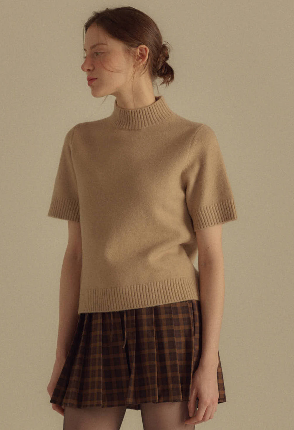 Vanilla basic wool half sleeve knit (WINTER)
