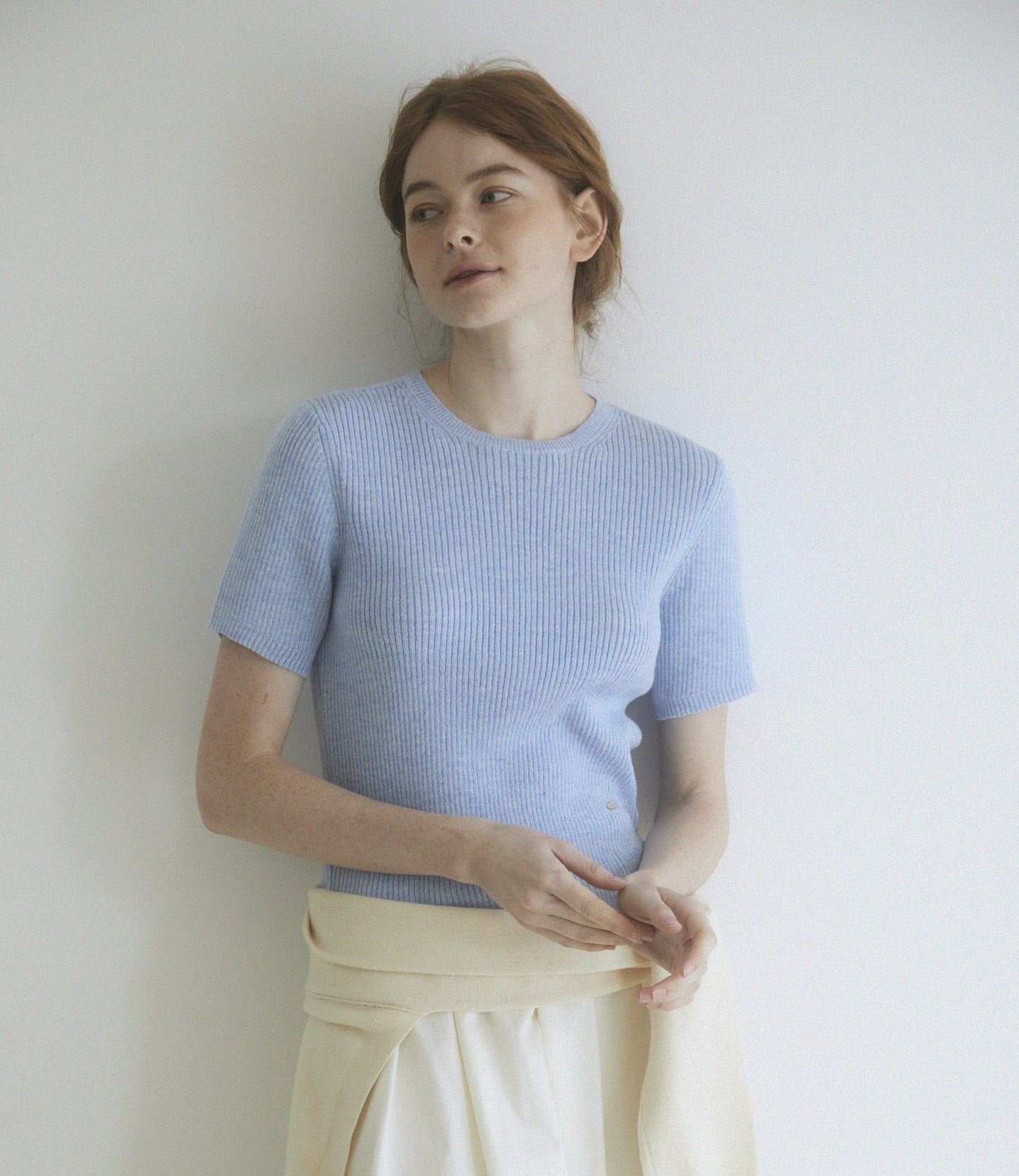 Joy wool blend sleeve knit