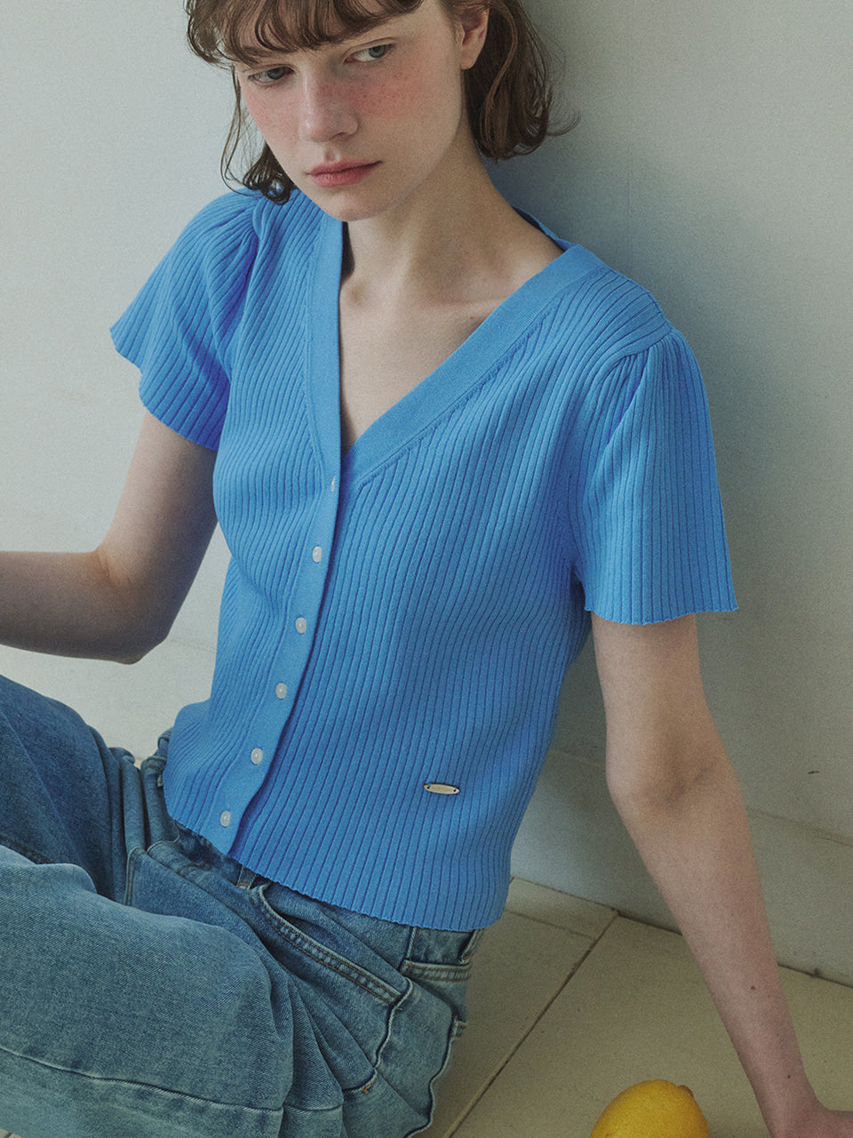 Sherbet silk knit iced sleeve knit