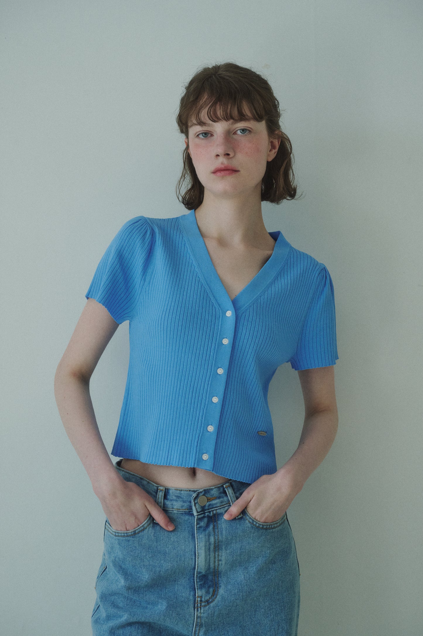 Sherbet silk knit iced sleeve knit
