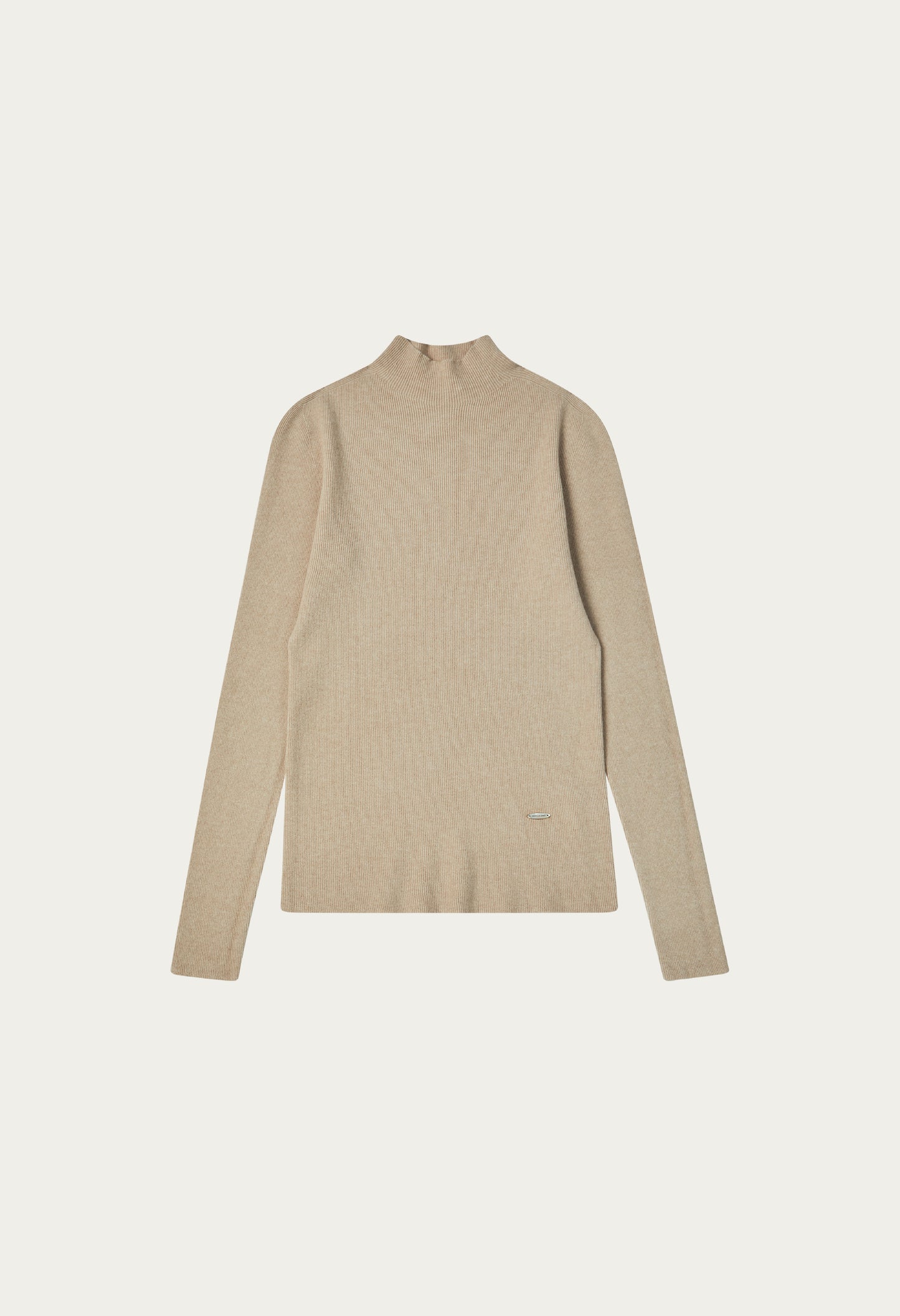 Poyette basic slim half neck knit