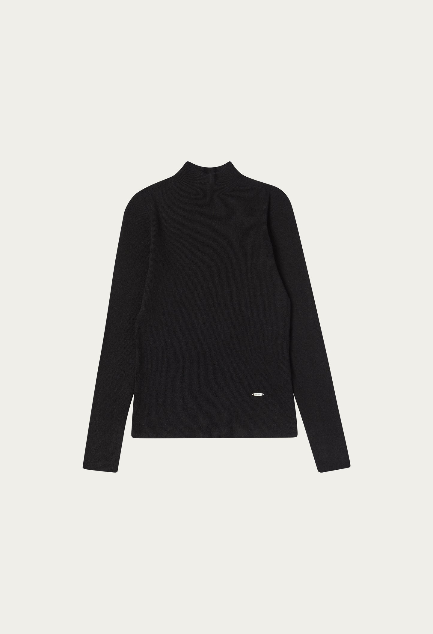 Poyette basic slim half neck knit