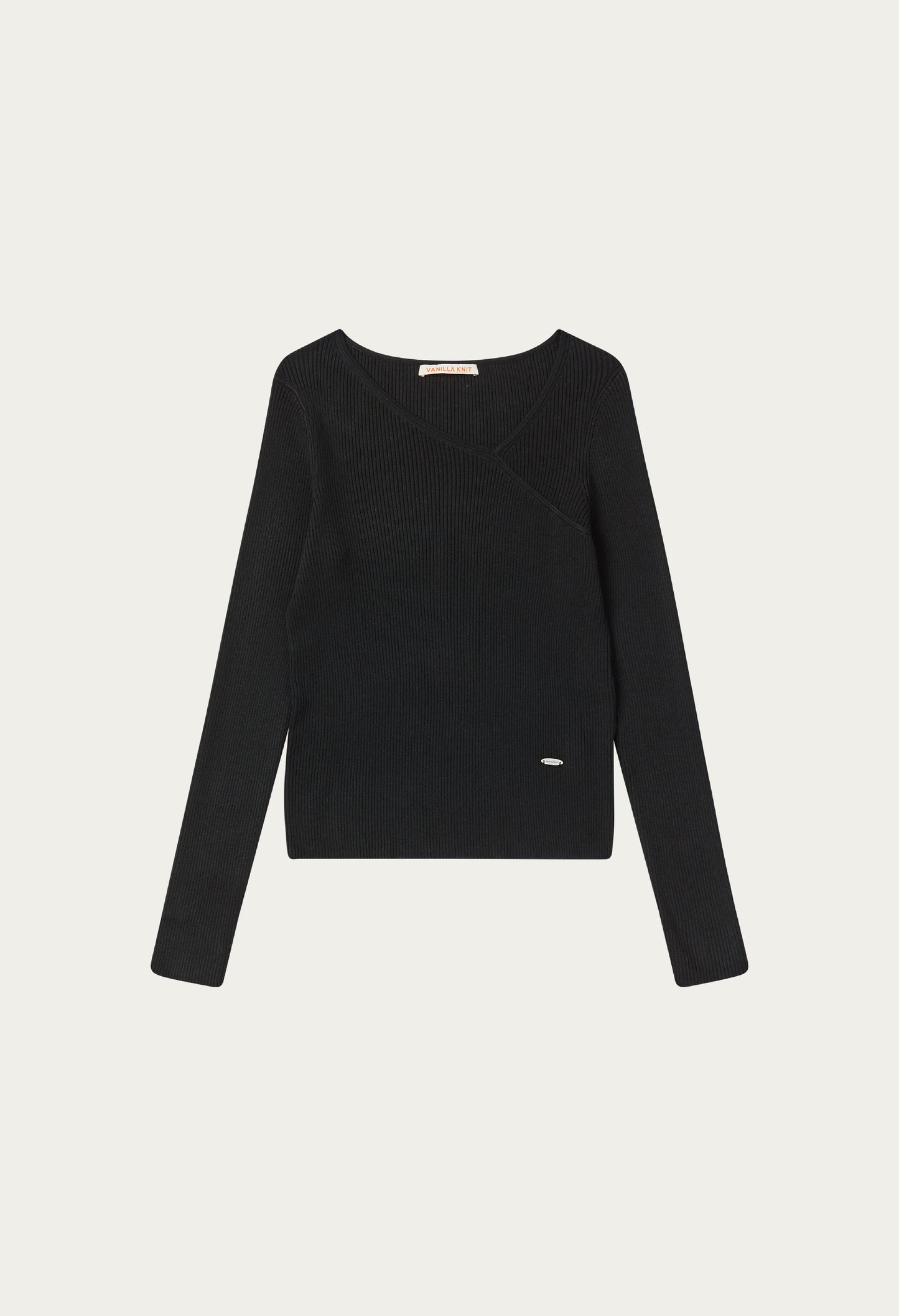 Charming slim wool cut out knit