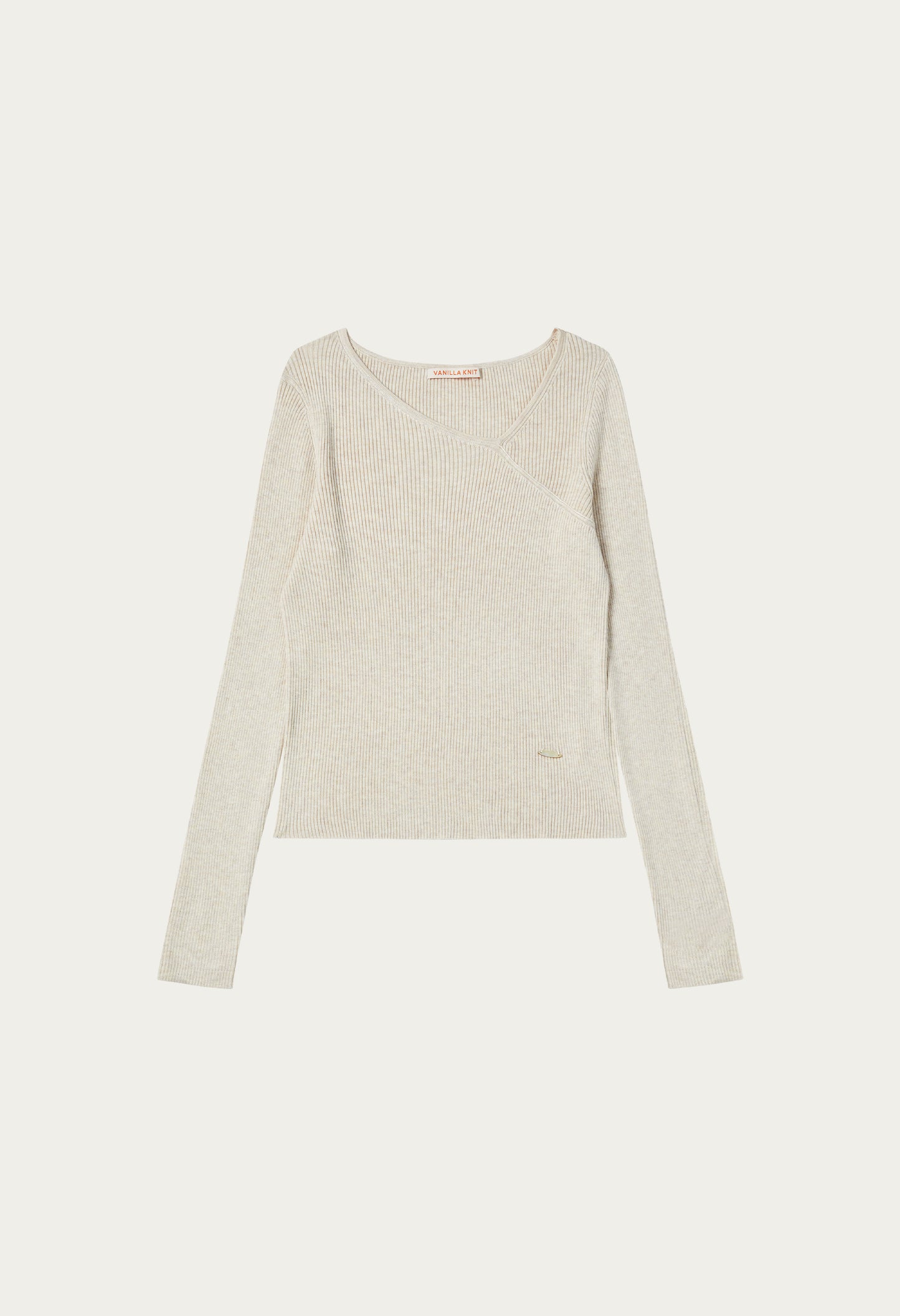 Charming slim wool cut out knit