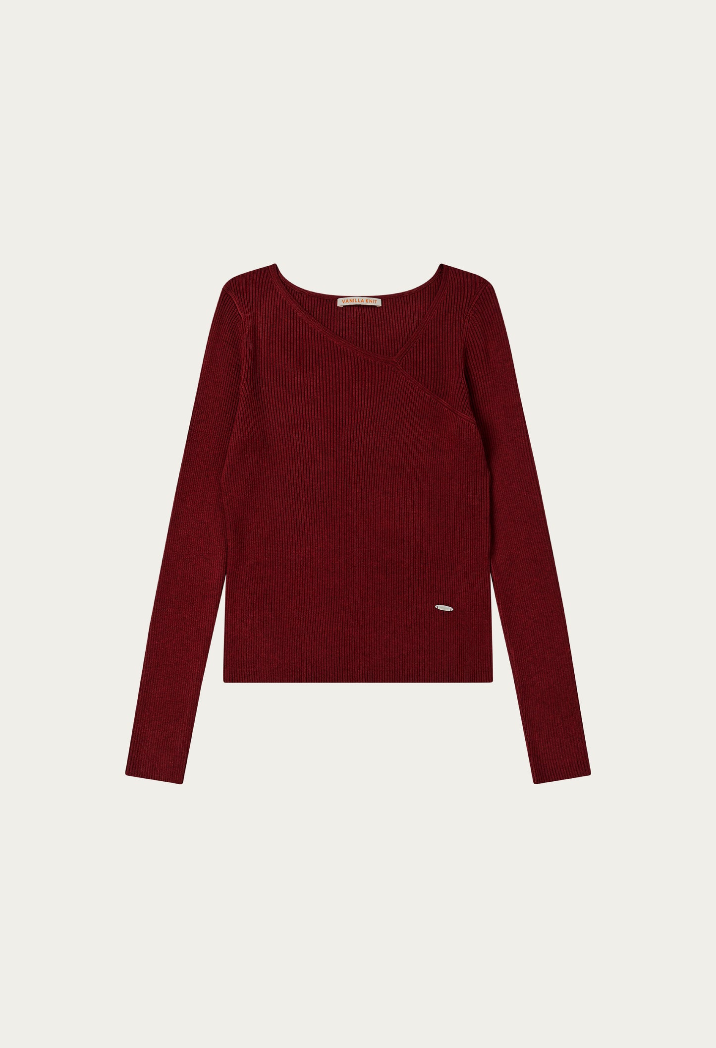 Charming slim wool cut out knit