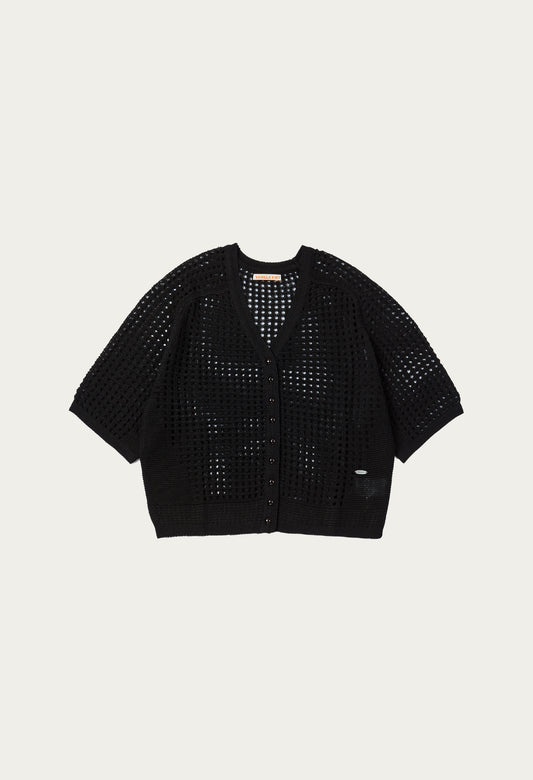 Monaco linen nett knit cardigan