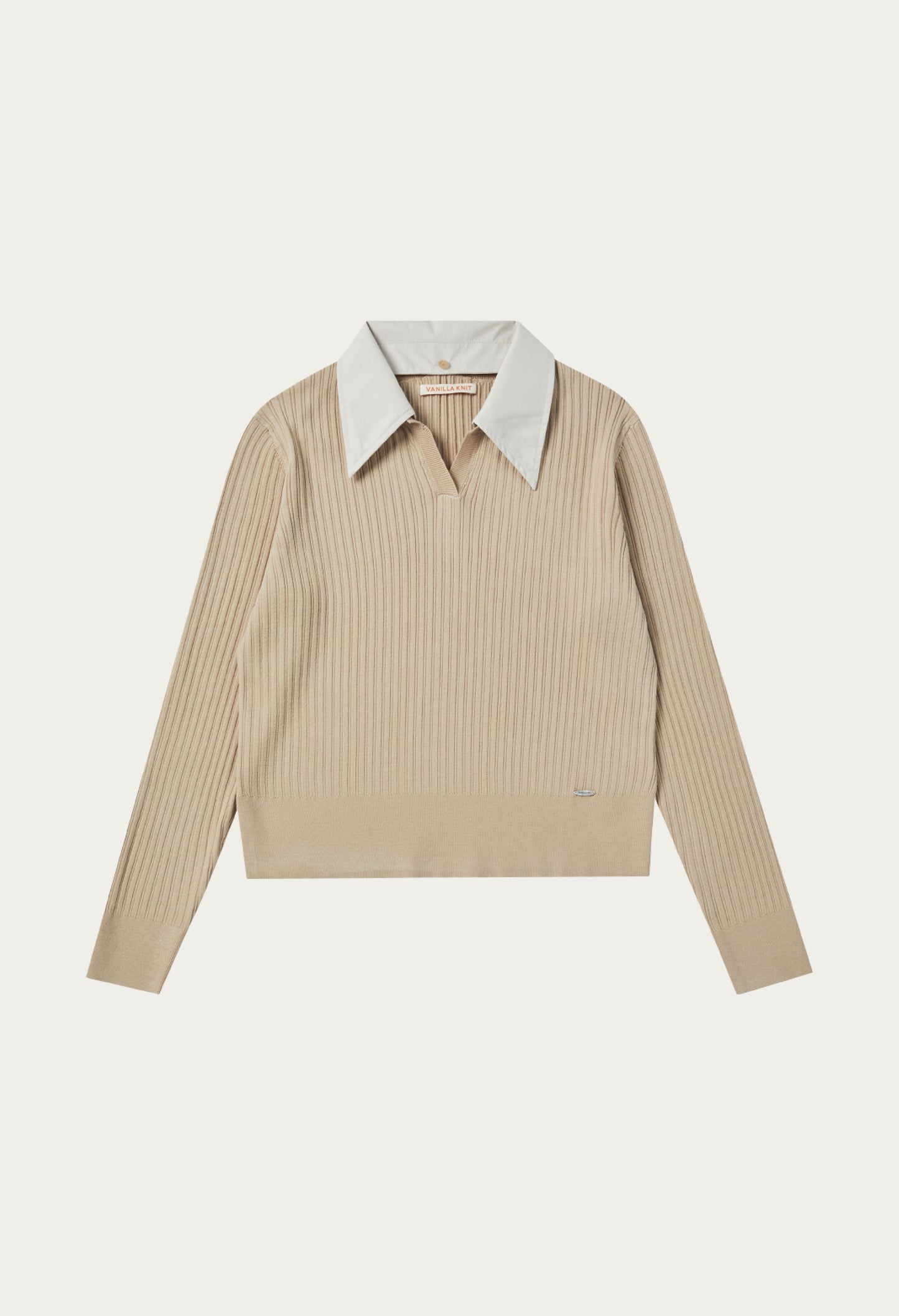Shirts collar v-neck knit