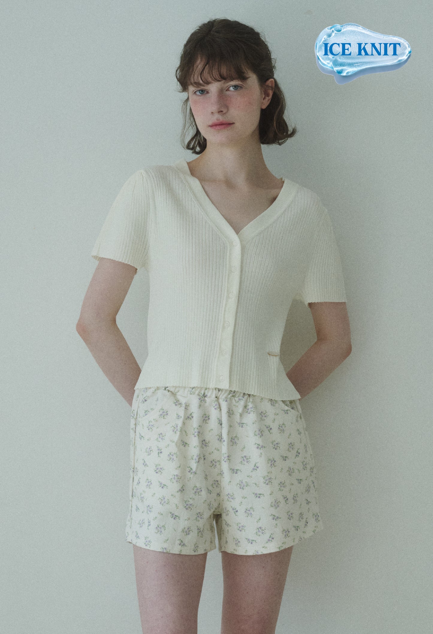 Sherbet silk knit iced sleeve knit
