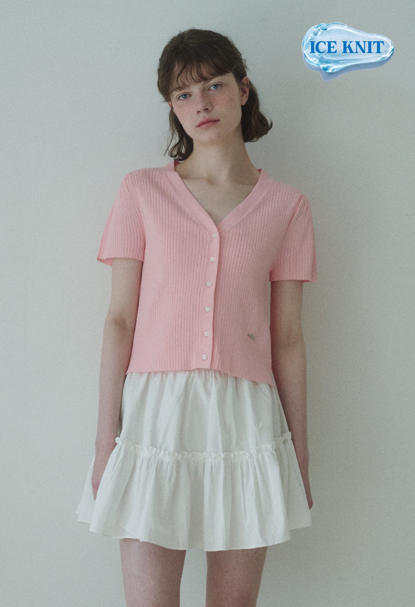 Sherbet silk knit iced sleeve knit