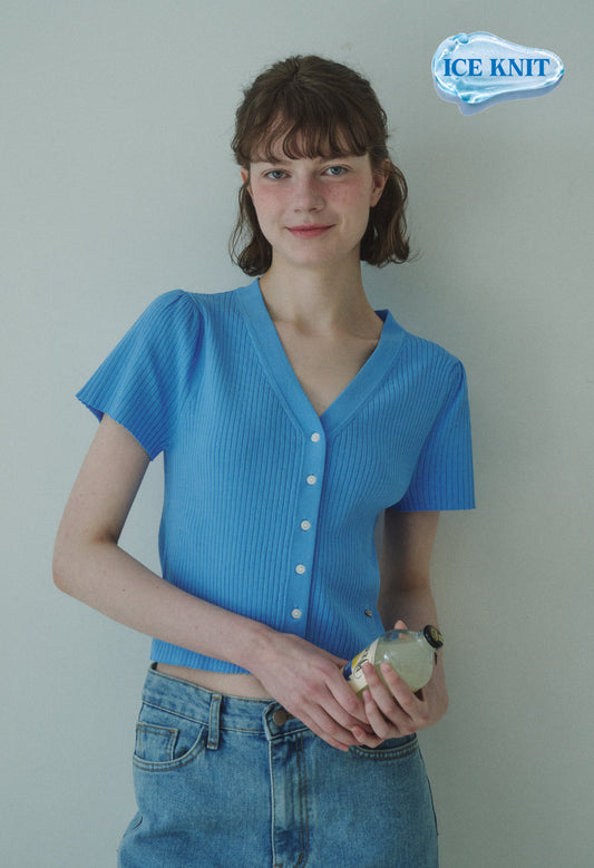Sherbet silk knit iced sleeve knit