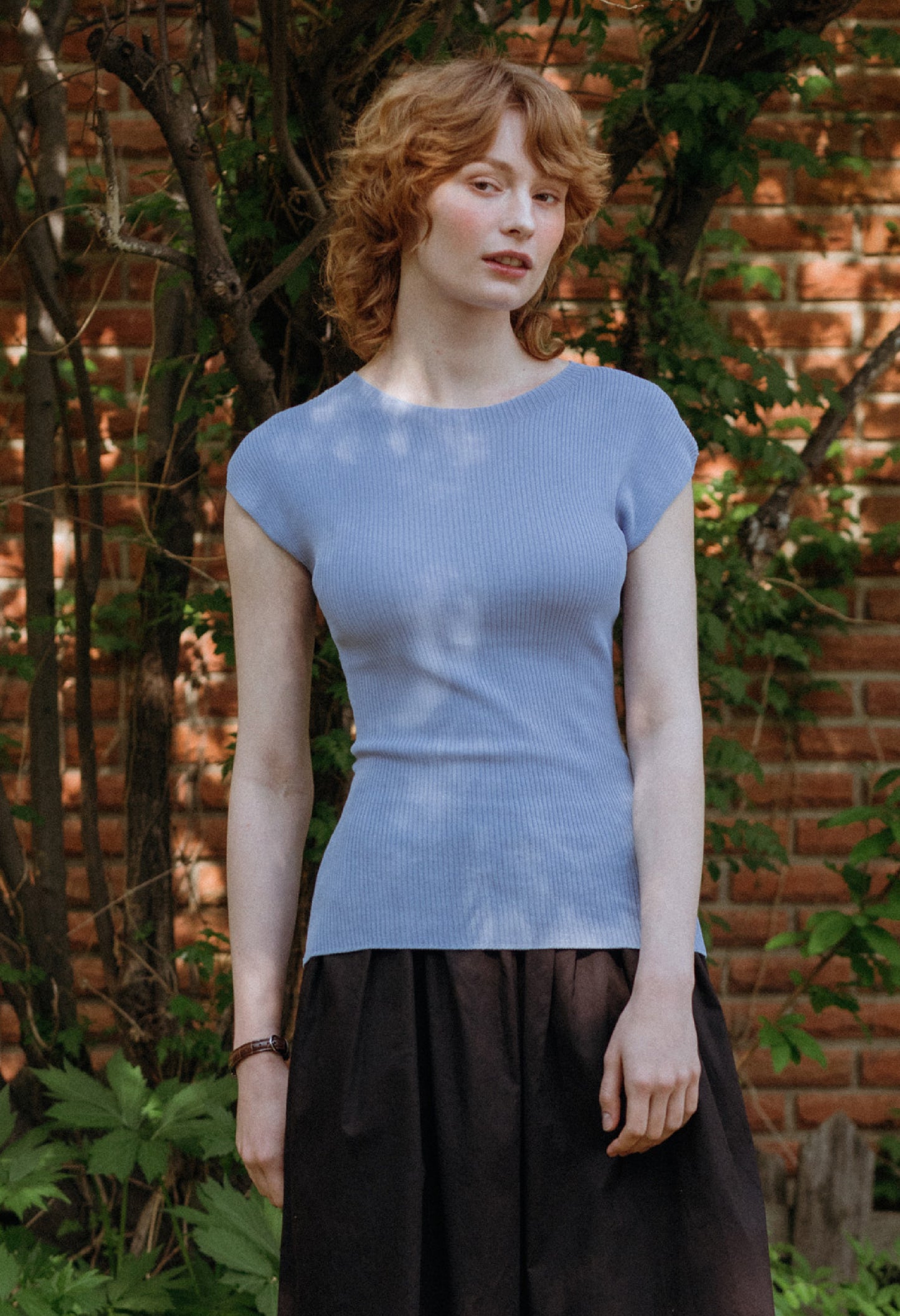 Dolly cap sleeve ice knit