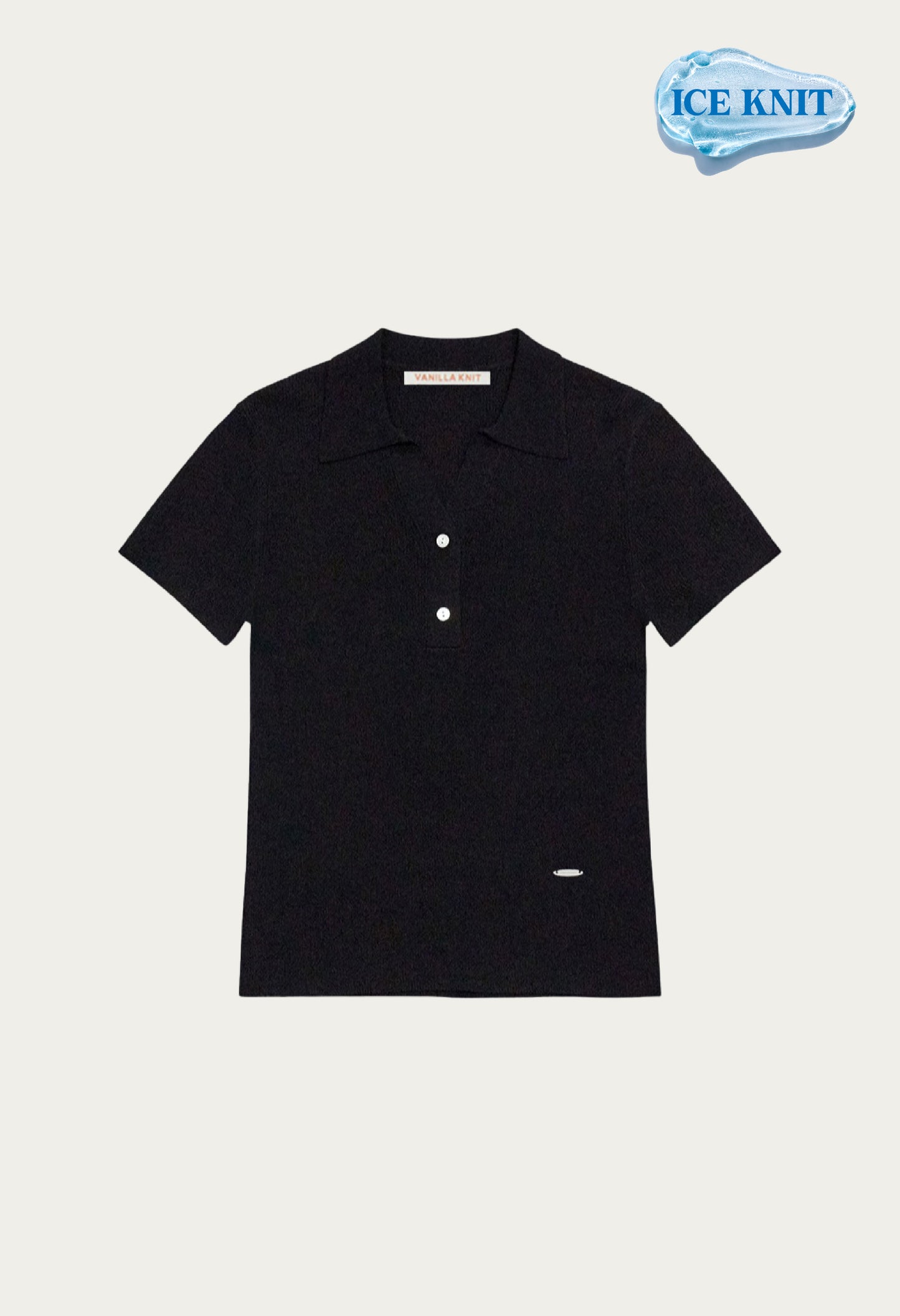 Betty collar short sleeve ice knit