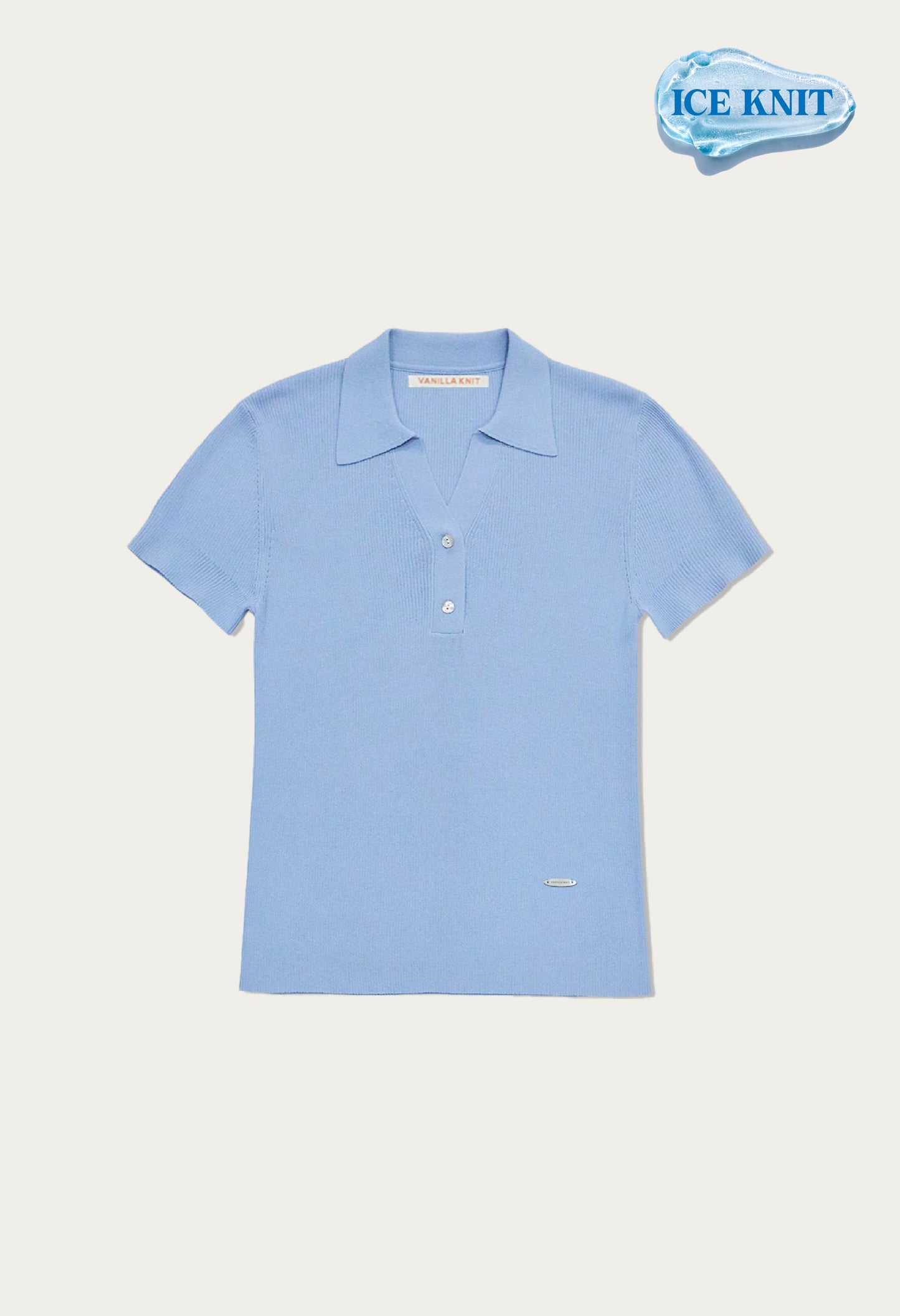Betty collar short sleeve ice knit