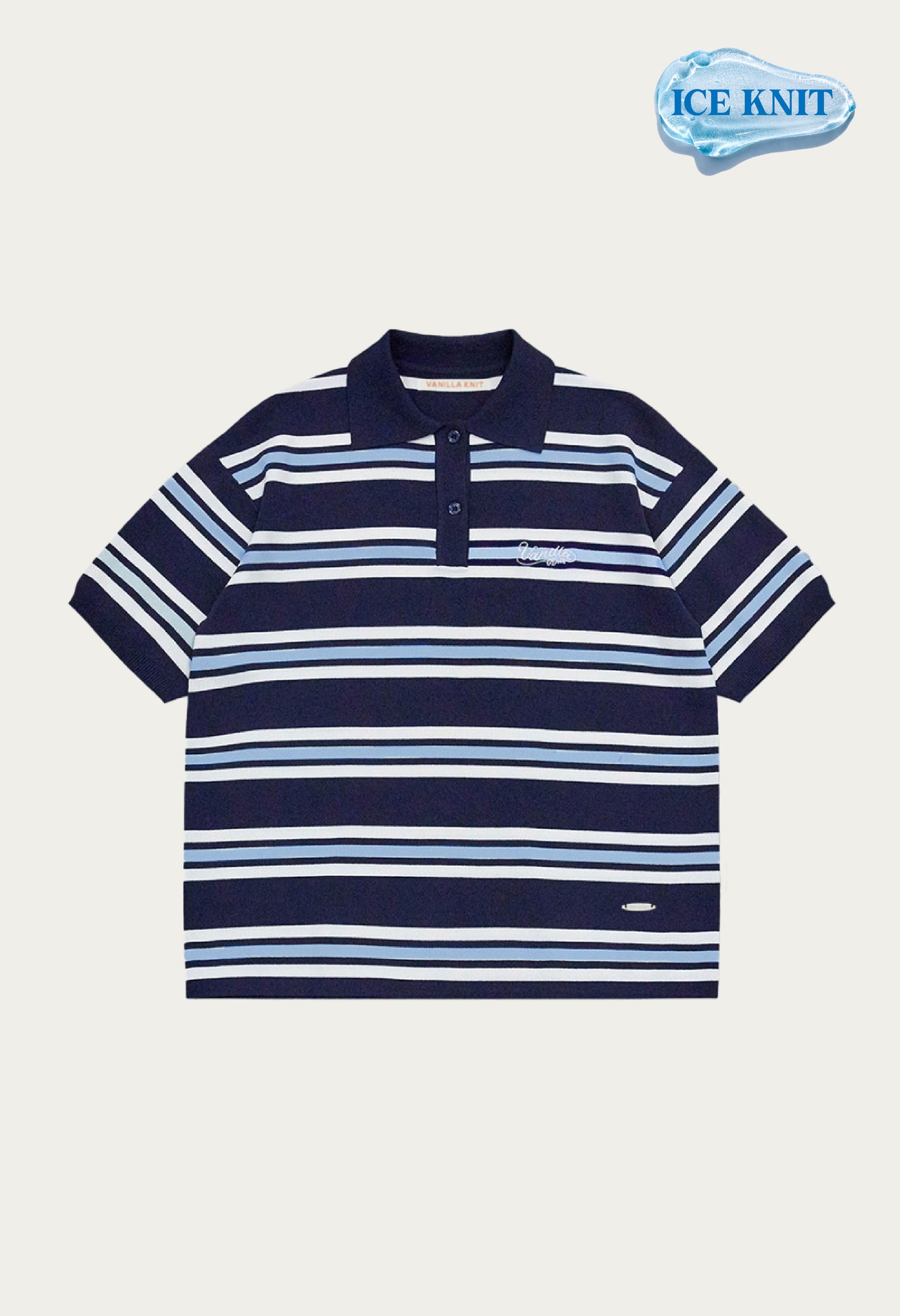 Loose Fit Retro Stripe Ice Knit