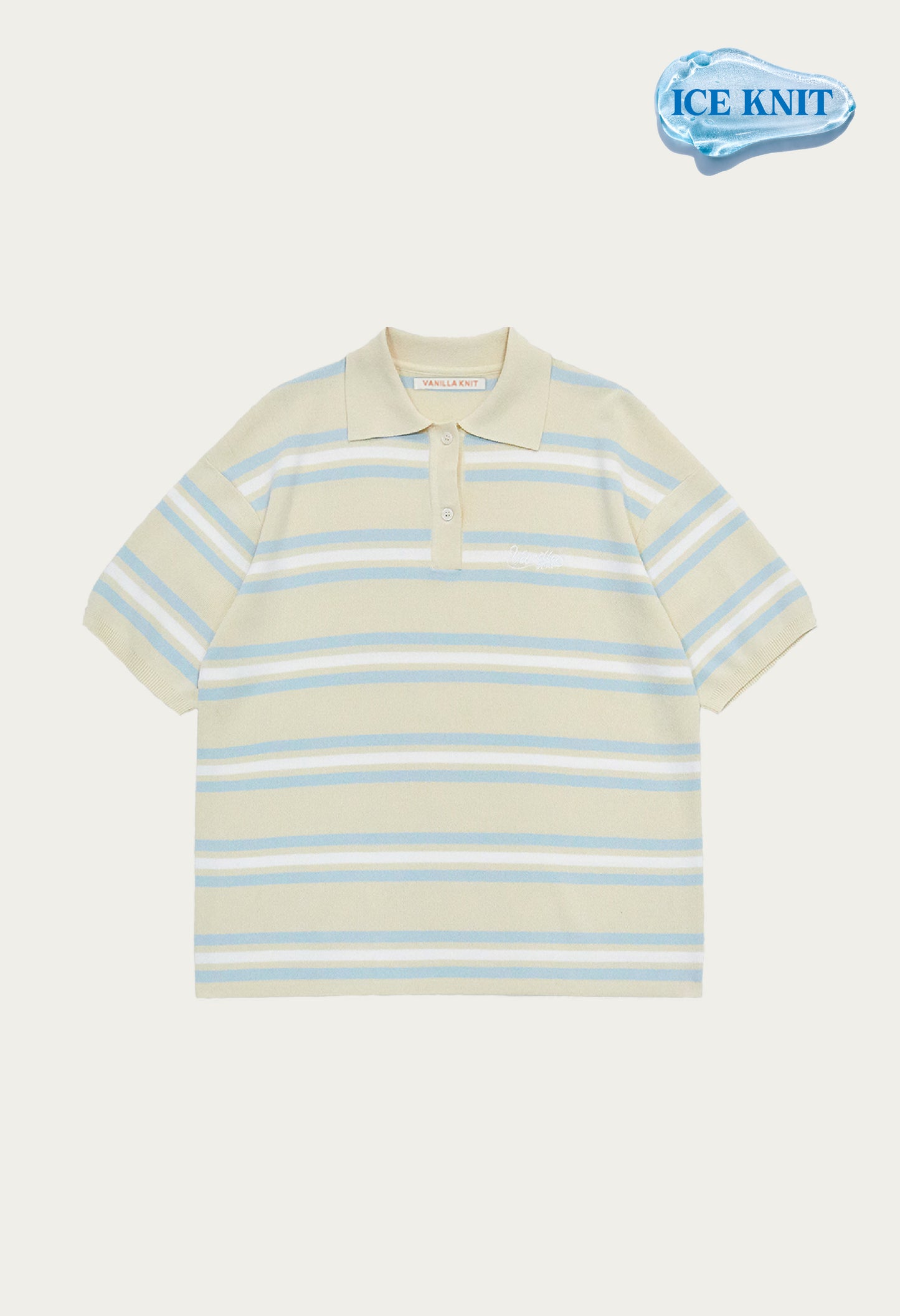 Loose Fit Retro Stripe Ice Knit