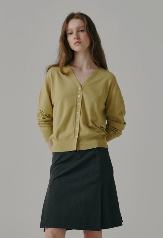Steady V-neck basic cardigan