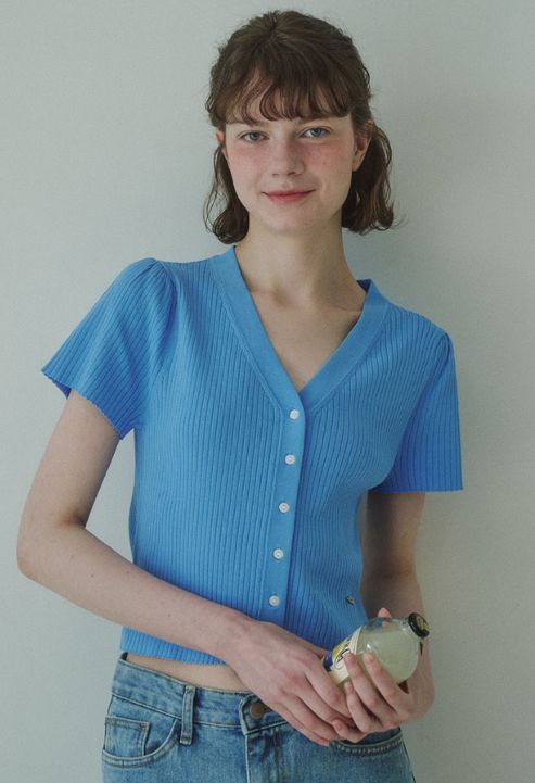 Sherbet silk knit iced sleeve knit