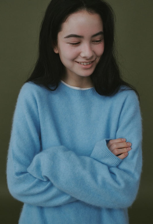 Hairy Wool Cashmere Wholegarment Knit