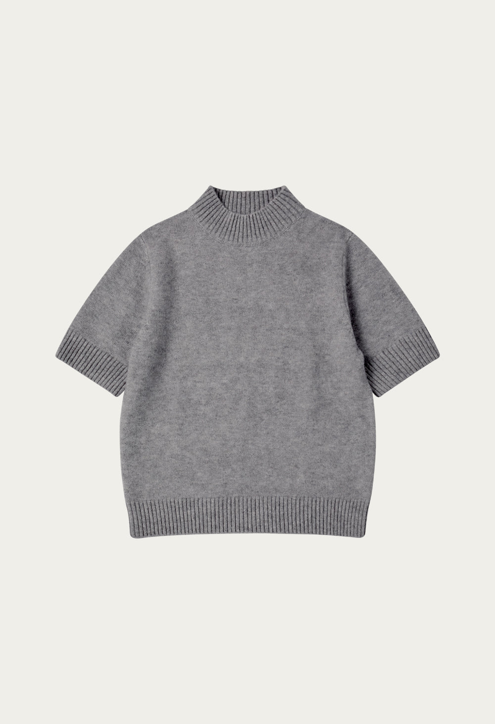 [ Fall season ] Basic cashmere-blend half sleeve knit