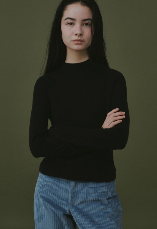 Daily Wool Golji Half-Neck Whole Garment Knit