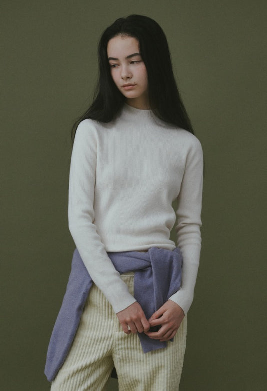 Daily Wool Golji Half-Neck Whole Garment Knit
