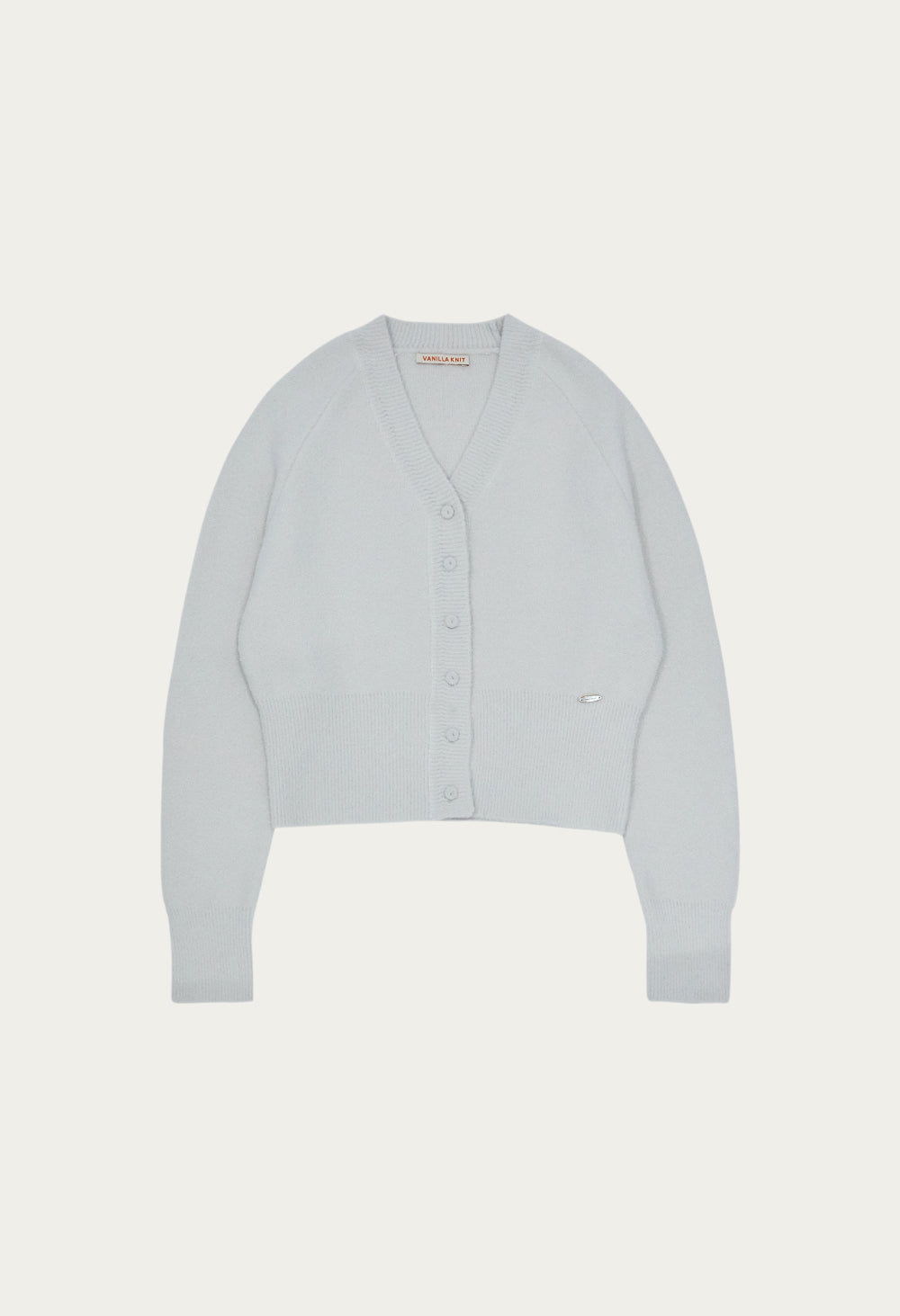 Cloud Buckle V-Neck Cardigan