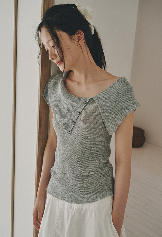 Peach Off-Shoulder Knit