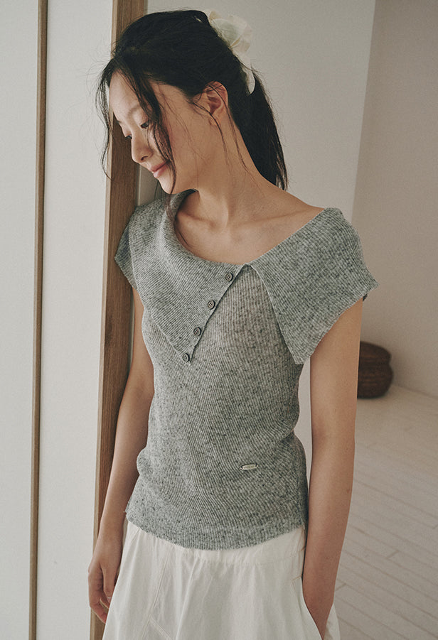 Peach Off-Shoulder Knit