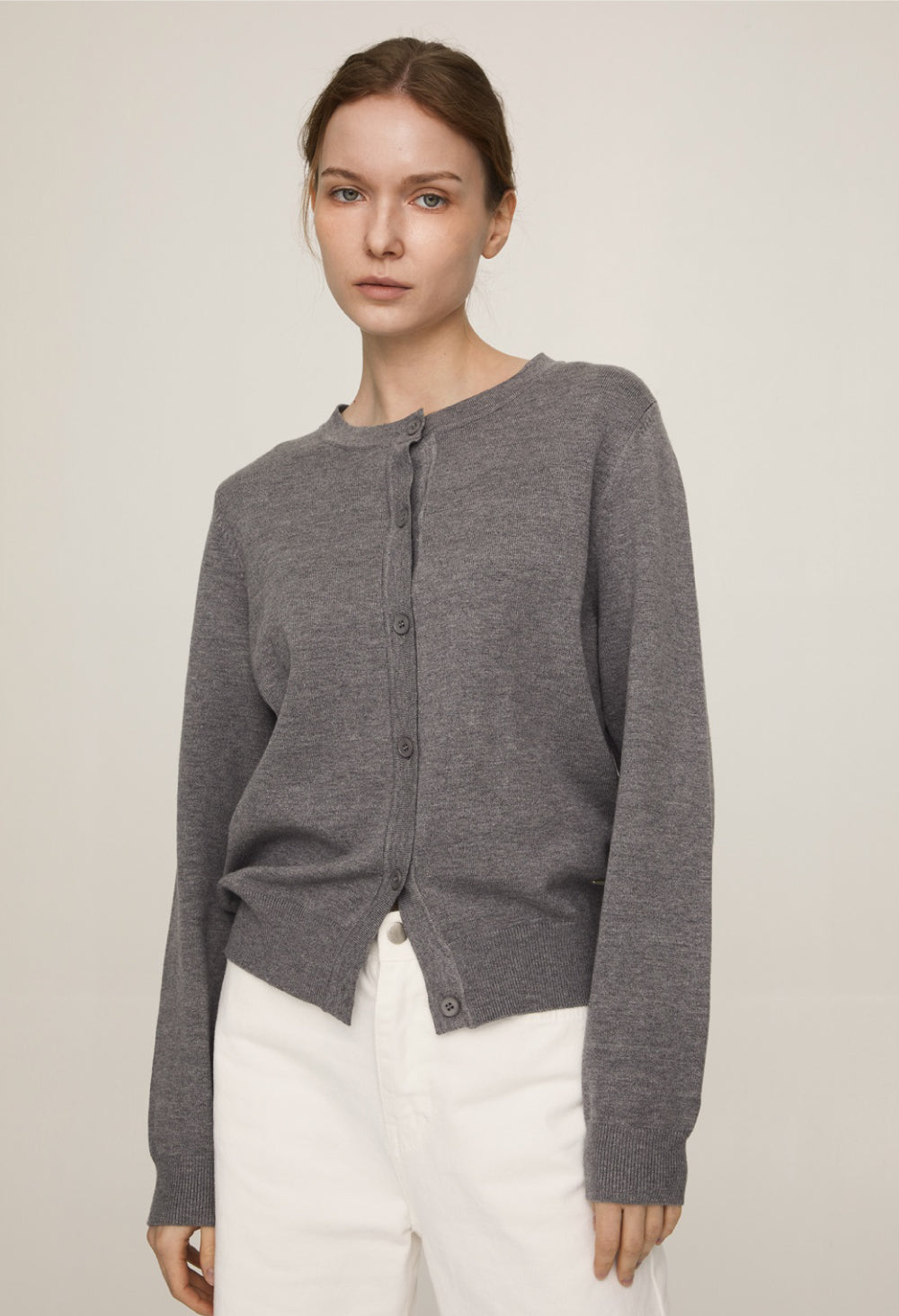 [ Fall season ] Basic cashmere-blend cardigan