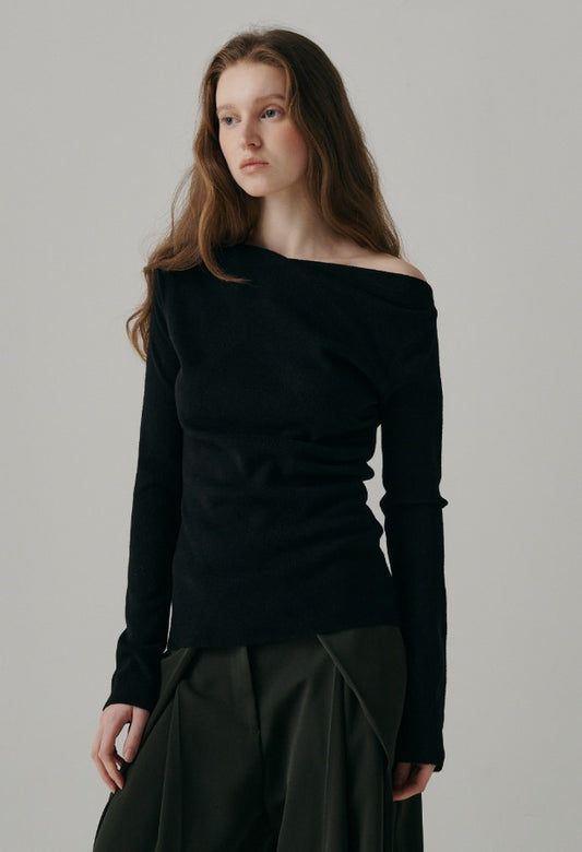 Breeze Drape Off-Shoulder Knit