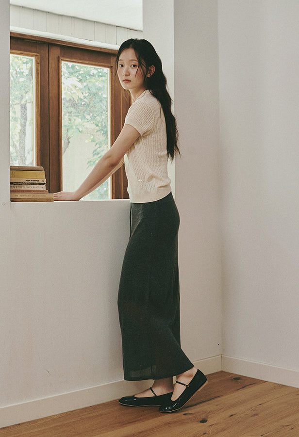 Afternoon linen skirt
