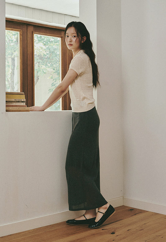 Afternoon linen skirt