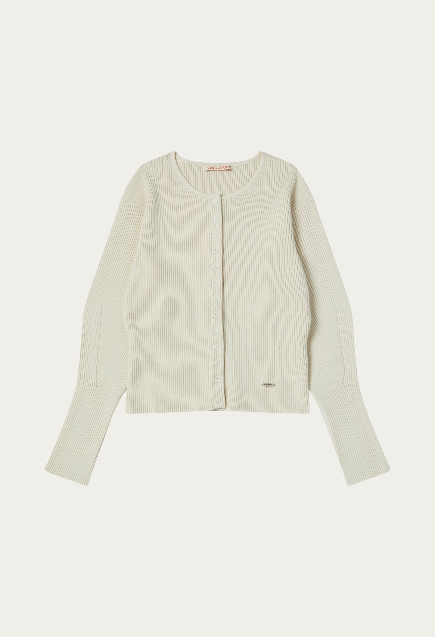 Novel volume knit cardigan
